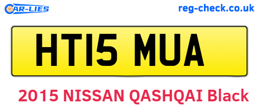 HT15MUA are the vehicle registration plates.
