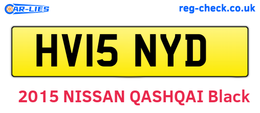 HV15NYD are the vehicle registration plates.