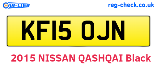 KF15OJN are the vehicle registration plates.