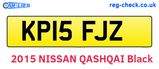 KP15FJZ are the vehicle registration plates.
