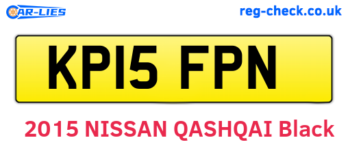 KP15FPN are the vehicle registration plates.
