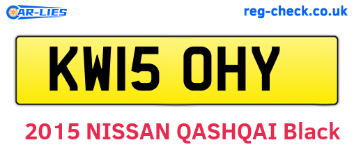 KW15OHY are the vehicle registration plates.