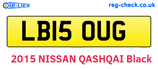 LB15OUG are the vehicle registration plates.
