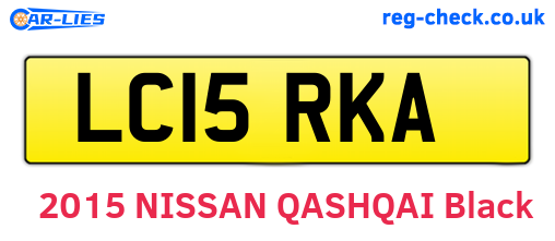 LC15RKA are the vehicle registration plates.