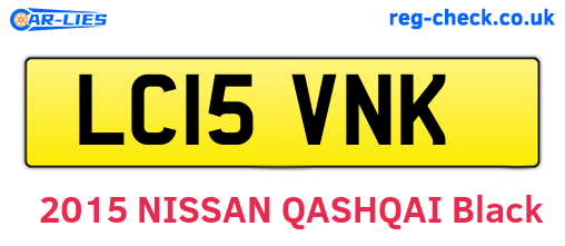 LC15VNK are the vehicle registration plates.