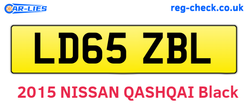 LD65ZBL are the vehicle registration plates.