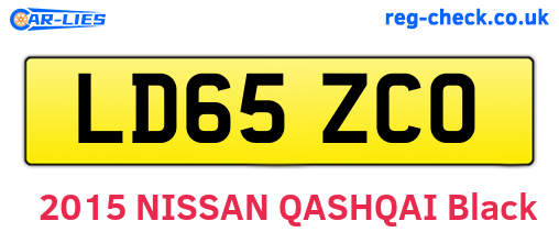 LD65ZCO are the vehicle registration plates.