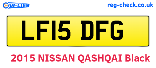 LF15DFG are the vehicle registration plates.