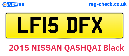 LF15DFX are the vehicle registration plates.
