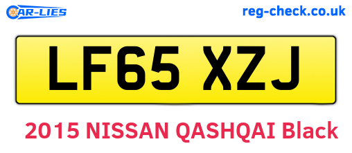 LF65XZJ are the vehicle registration plates.