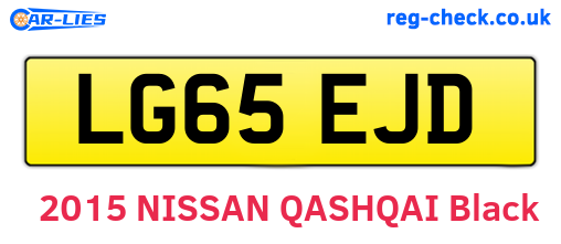 LG65EJD are the vehicle registration plates.