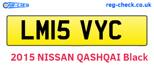 LM15VYC are the vehicle registration plates.