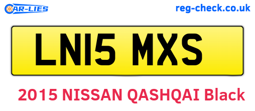 LN15MXS are the vehicle registration plates.