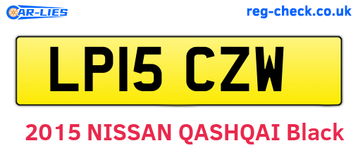 LP15CZW are the vehicle registration plates.