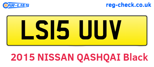 LS15UUV are the vehicle registration plates.