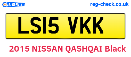 LS15VKK are the vehicle registration plates.