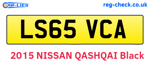 LS65VCA are the vehicle registration plates.