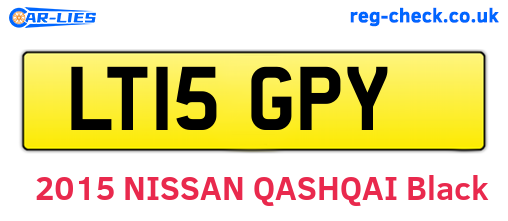 LT15GPY are the vehicle registration plates.
