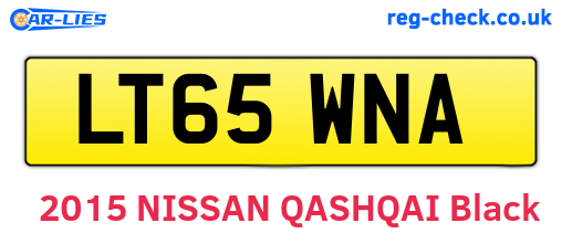 LT65WNA are the vehicle registration plates.