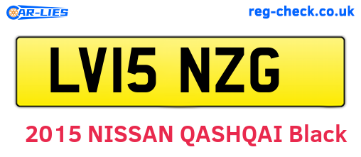 LV15NZG are the vehicle registration plates.