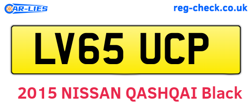 LV65UCP are the vehicle registration plates.