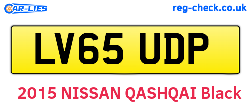 LV65UDP are the vehicle registration plates.