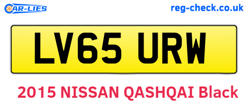 LV65URW are the vehicle registration plates.