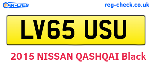 LV65USU are the vehicle registration plates.