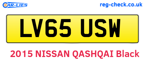 LV65USW are the vehicle registration plates.