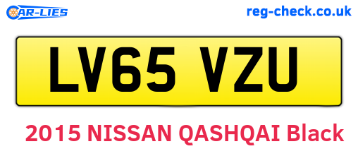 LV65VZU are the vehicle registration plates.