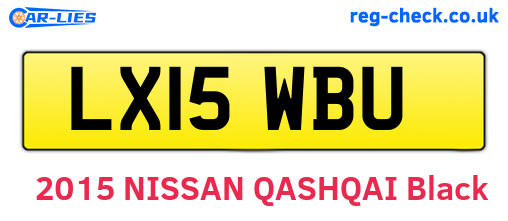 LX15WBU are the vehicle registration plates.