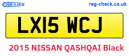 LX15WCJ are the vehicle registration plates.