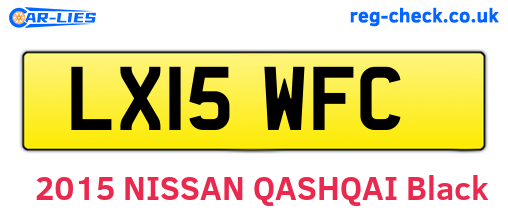 LX15WFC are the vehicle registration plates.