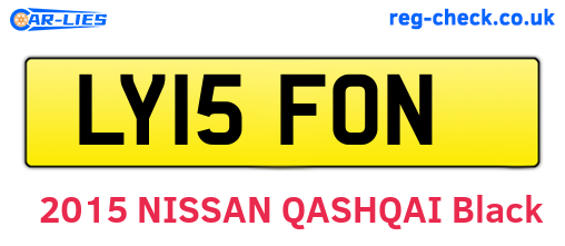 LY15FON are the vehicle registration plates.