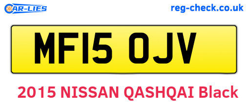 MF15OJV are the vehicle registration plates.