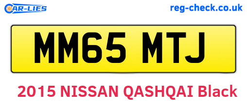 MM65MTJ are the vehicle registration plates.