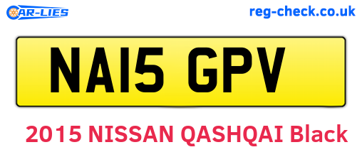 NA15GPV are the vehicle registration plates.