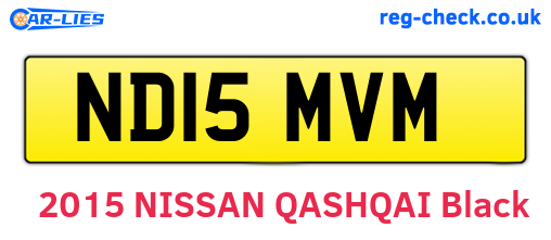 ND15MVM are the vehicle registration plates.