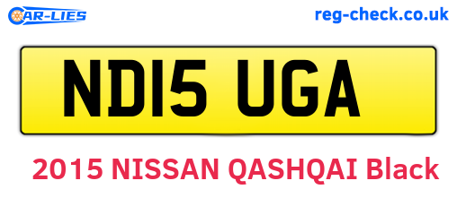 ND15UGA are the vehicle registration plates.
