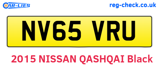 NV65VRU are the vehicle registration plates.