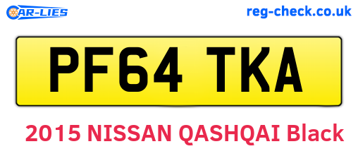 PF64TKA are the vehicle registration plates.