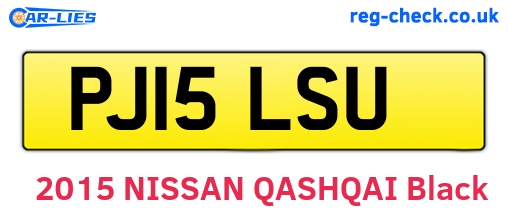 PJ15LSU are the vehicle registration plates.