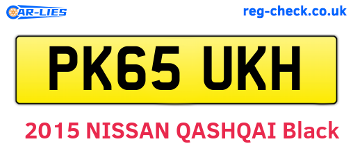PK65UKH are the vehicle registration plates.