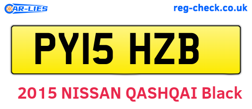 PY15HZB are the vehicle registration plates.