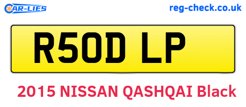 R50DLP are the vehicle registration plates.