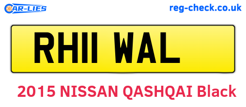 RH11WAL are the vehicle registration plates.