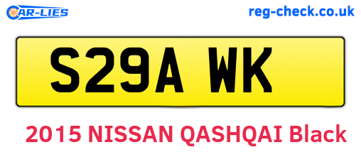 S29AWK are the vehicle registration plates.