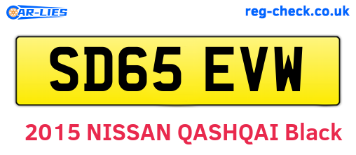 SD65EVW are the vehicle registration plates.