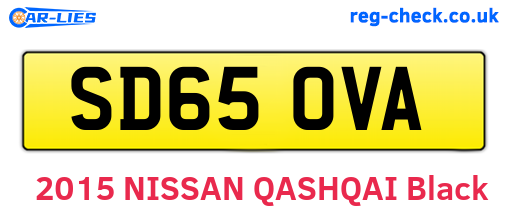 SD65OVA are the vehicle registration plates.