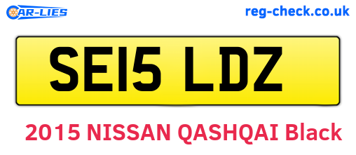 SE15LDZ are the vehicle registration plates.